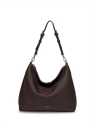 saben mili shoulder bag leather cacao 