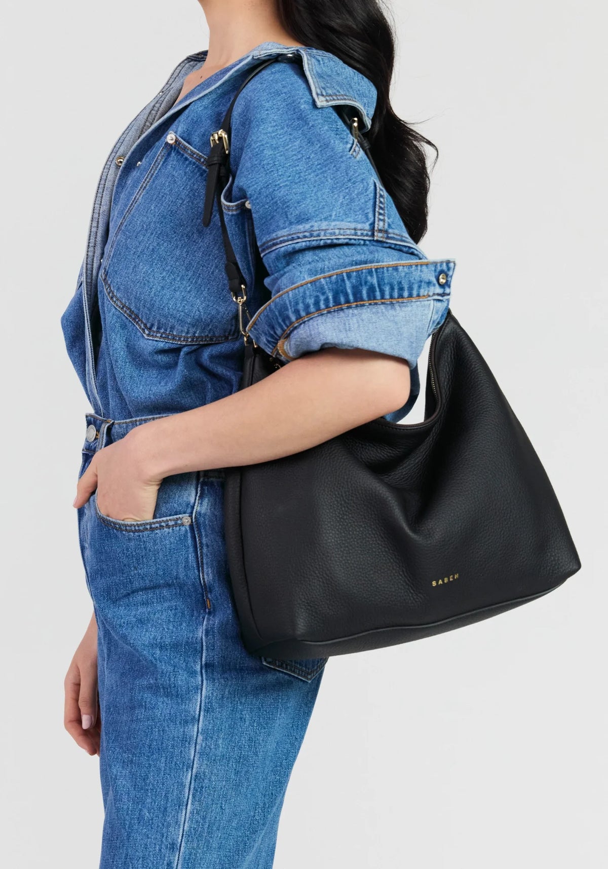 saben shoulder bag black miki