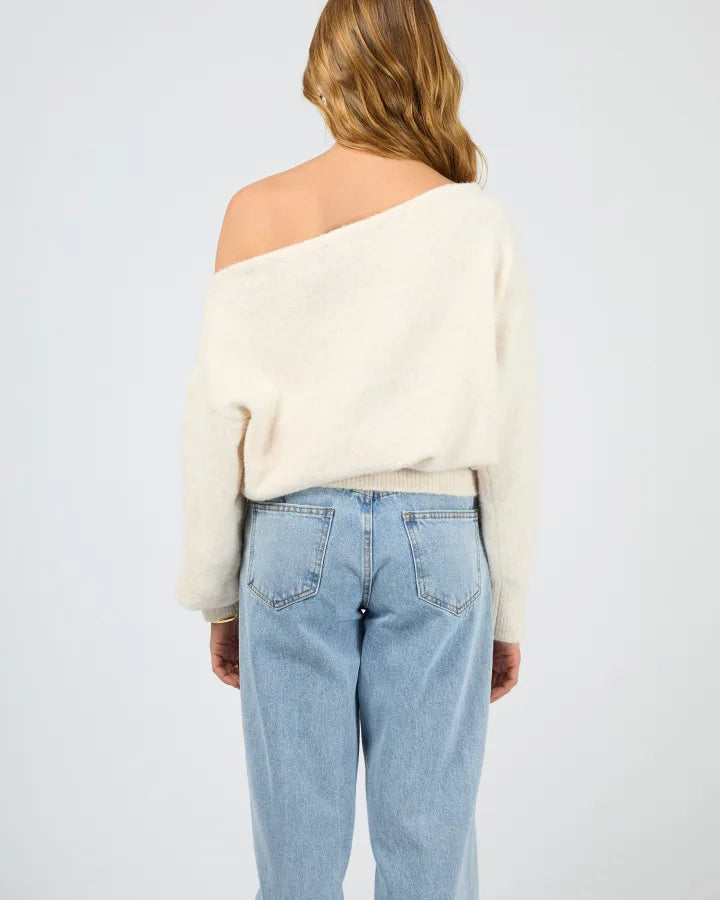 OFF SHOULDER KNIT JUMPER