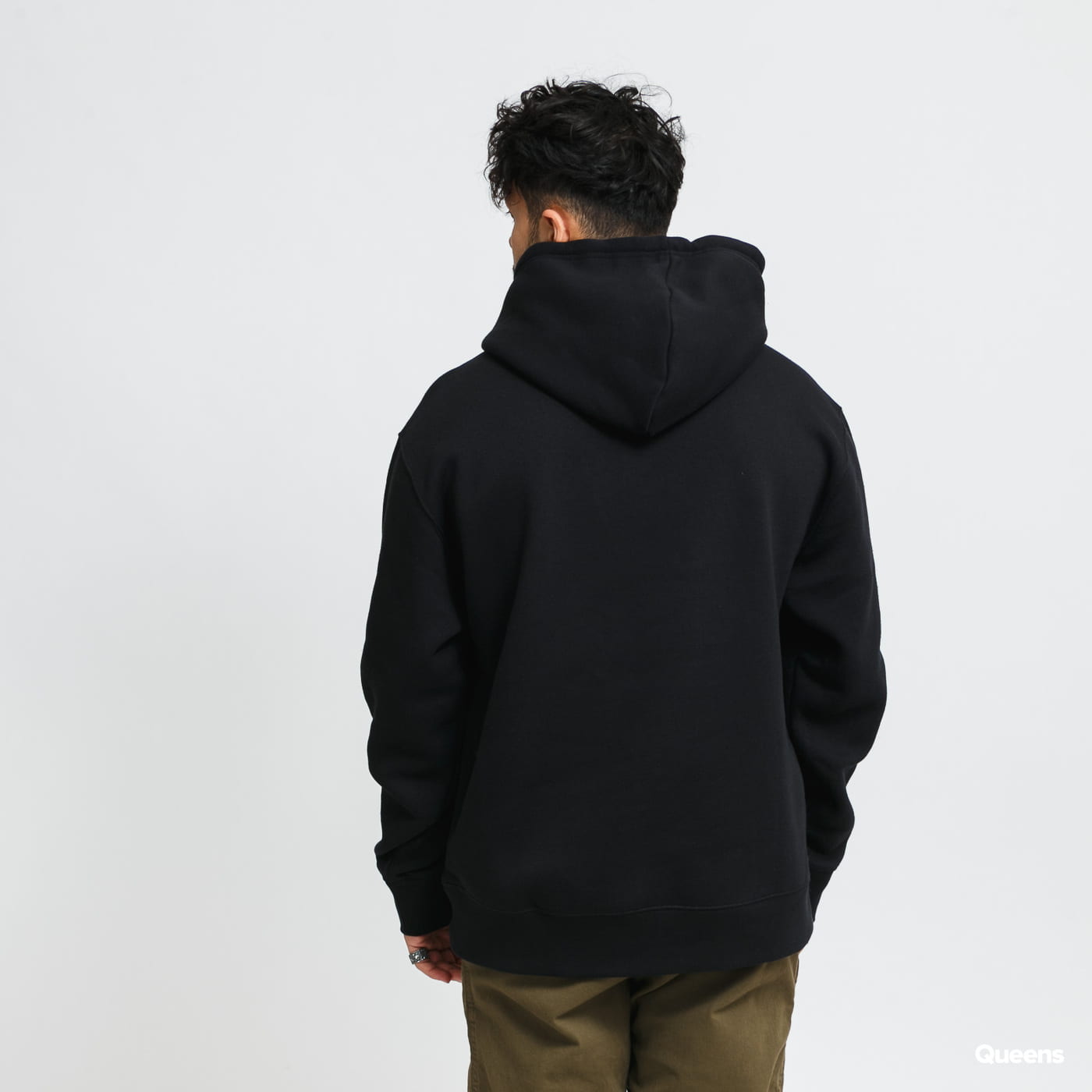 ICON HOODIE PULLOVER ESSENTIAL BLACK WHITE MENS JUMPER NIKE SB
