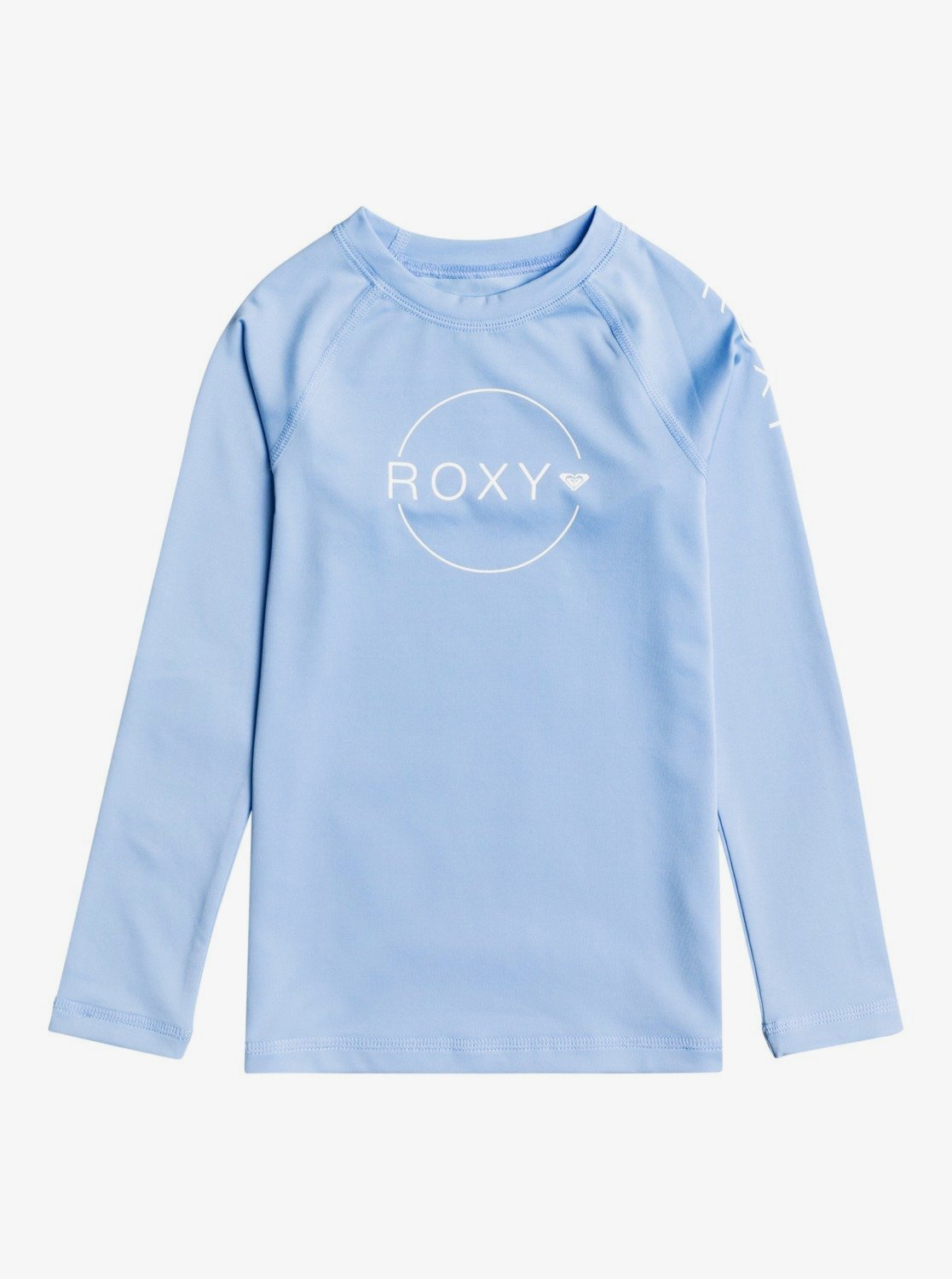 BEACH CLASSICS LS PLACID BLUE ROXY KIDS GIRLS YOUTH LONG SLEEVERASHI BATHERS LOGO 